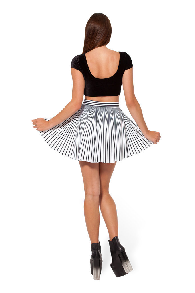 F33096 Wholesale Black Milk Skirt Henchmen Cheerleader Skater Skirt